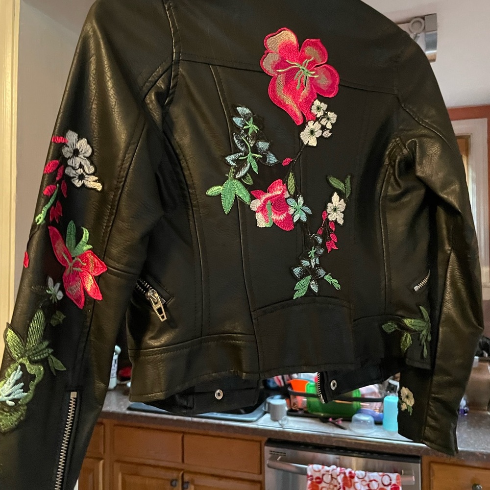 Girls size small leather motorcycle jacket